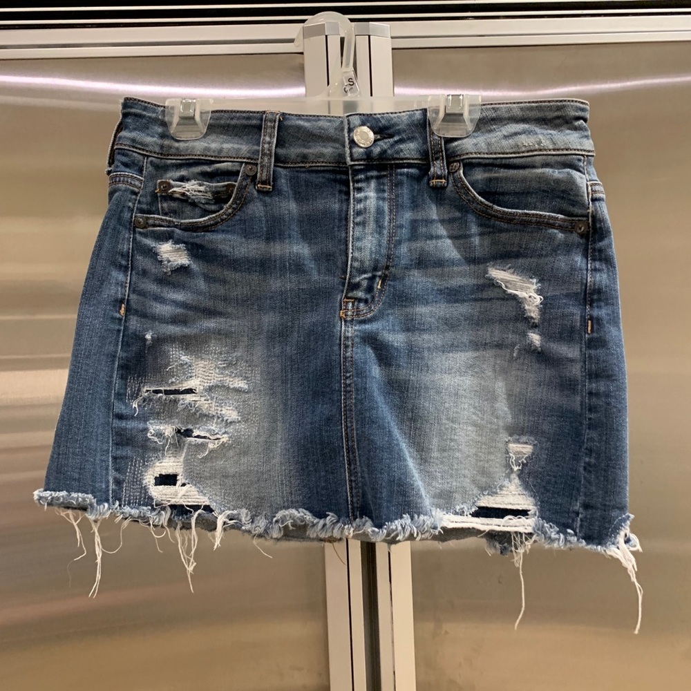 Mini denim skirt